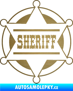 Samolepka Sheriff 004 škrábaný kov zlatý