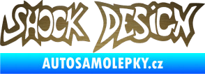 Samolepka Shock design škrábaný kov zlatý