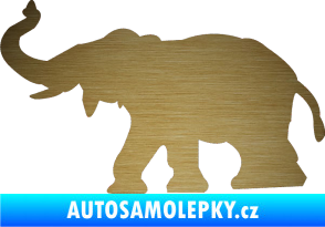 Samolepka Slon 021 levá škrábaný kov zlatý