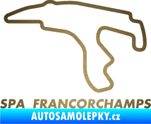 Samolepka Okruh Spa Francorchamps škrábaný kov zlatý