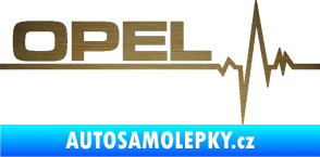 Samolepka Srdeční tep 036 levá Opel škrábaný kov zlatý