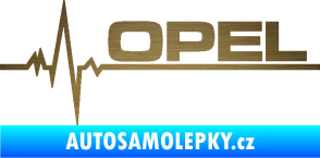 Samolepka Srdeční tep 036 pravá Opel škrábaný kov zlatý