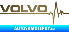Samolepka Srdeční tep 037 levá Volvo škrábaný kov zlatý