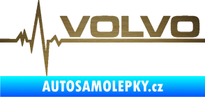 Samolepka Srdeční tep 037 pravá Volvo škrábaný kov zlatý