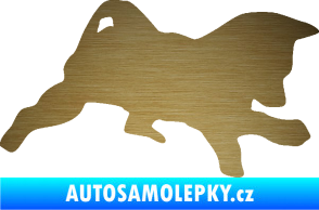 Samolepka Štěňátko 002 pravá německý ovčák škrábaný kov zlatý