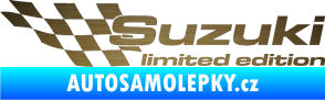 Samolepka Suzuki limited edition levá škrábaný kov zlatý