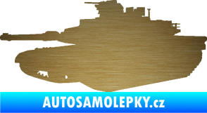 Samolepka Tank 002 levá M1 Abrams škrábaný kov zlatý