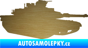 Samolepka Tank 002 pravá M1 Abrams škrábaný kov zlatý