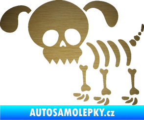 Samolepka The Bone Family Pejsek škrábaný kov zlatý