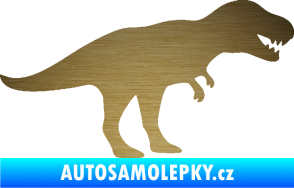 Samolepka Tyrannosaurus Rex 001 pravá škrábaný kov zlatý