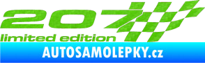 Samolepka 207 limited edition pravá 3D karbon zelený kawasaki