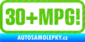 Samolepka 30 + MPG 3D karbon zelený kawasaki