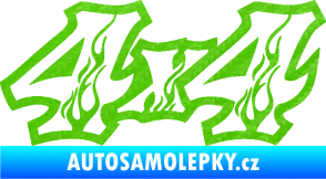 Samolepka 4x4 varianta 021 3D karbon zelený kawasaki