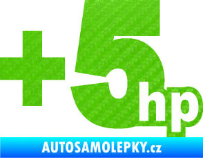 Samolepka + 5hp 003 3D karbon zelený kawasaki
