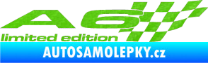 Samolepka A6 limited edition pravá 3D karbon zelený kawasaki