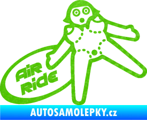 Samolepka Air ride jízda 3D karbon zelený kawasaki