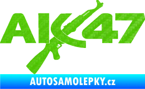 Samolepka AK 47 3D karbon zelený kawasaki