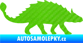 Samolepka Ankylosaurus 001 pravá 3D karbon zelený kawasaki