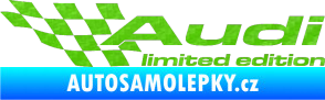 Samolepka Audi limited edition levá 3D karbon zelený kawasaki