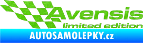 Samolepka Avensis limited edition levá 3D karbon zelený kawasaki