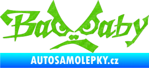 Samolepka Bad Baby 3D karbon zelený kawasaki