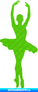 Samolepka Baletka 002 pravá 3D karbon zelený kawasaki