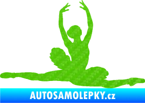 Samolepka Baletka 004 pravá 3D karbon zelený kawasaki
