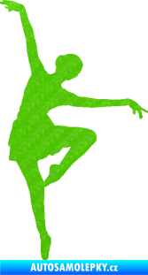 Samolepka Baletka 008 pravá 3D karbon zelený kawasaki