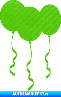 Samolepka Balonky 3D karbon zelený kawasaki