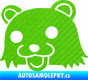 Samolepka Bear levá 3D karbon zelený kawasaki