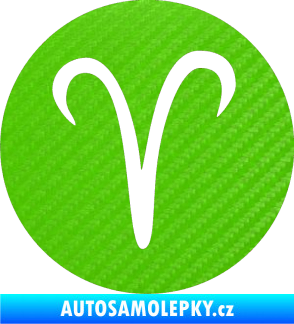 Samolepka Beran zvěrokruh 001 - horoskop 3D karbon zelený kawasaki