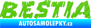 Samolepka Bestia 3D karbon zelený kawasaki