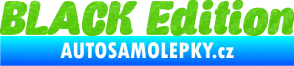 Samolepka Black edition 001 nápis 3D karbon zelený kawasaki