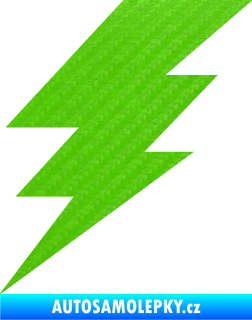 Samolepka Blesk 001 elektřina 3D karbon zelený kawasaki