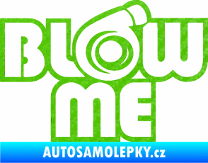 Samolepka Blow me 3D karbon zelený kawasaki