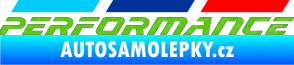Samolepka BMW M Performance nad sebou 3D karbon zelený kawasaki
