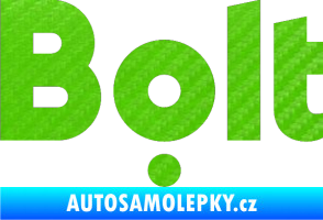 Samolepka Bolt - taxi 3D karbon zelený kawasaki