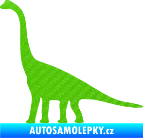Samolepka Brachiosaurus 001 levá 3D karbon zelený kawasaki