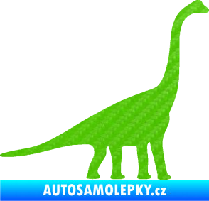Samolepka Brachiosaurus 001 pravá 3D karbon zelený kawasaki