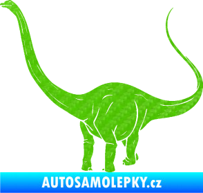 Samolepka Brachiosaurus 002 levá 3D karbon zelený kawasaki