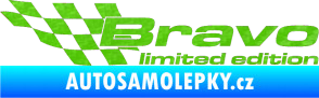 Samolepka Bravo limited edition levá 3D karbon zelený kawasaki