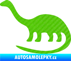 Samolepka Brontosaurus 001 levá 3D karbon zelený kawasaki