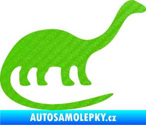 Samolepka Brontosaurus 001 pravá 3D karbon zelený kawasaki