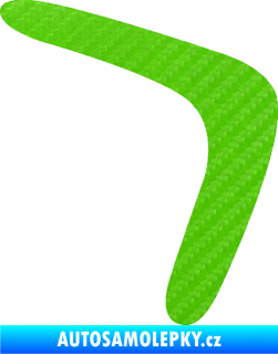 Samolepka Bumerang 001 pravá 3D karbon zelený kawasaki