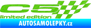 Samolepka C5 limited edition pravá 3D karbon zelený kawasaki