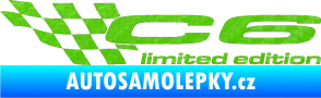 Samolepka C6 limited edition levá 3D karbon zelený kawasaki