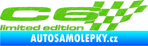 Samolepka C6 limited edition pravá 3D karbon zelený kawasaki