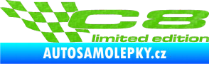Samolepka C8 limited edition levá 3D karbon zelený kawasaki