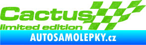 Samolepka Cactus limited edition pravá 3D karbon zelený kawasaki