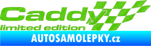 Samolepka Caddy limited edition pravá 3D karbon zelený kawasaki